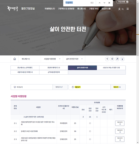 다운로드 = 내려받기