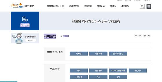 사이트맵 = 누리집 지도, 누리집 안내, 안내지도