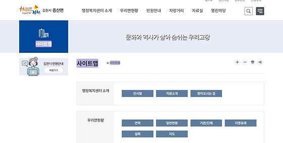 사이트맵 = 누리집 지도, 누리집 안내, 안내지도