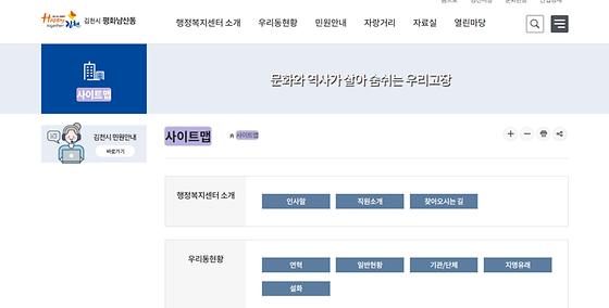 사이트맵 = 누리집 지도, 누리집 안내, 안내지도