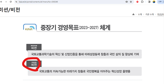 비전을 우리말로 바꿔주세요