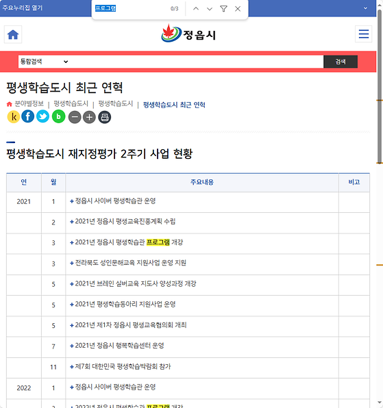 프로그램 = 계획, 활동, 수업, 수강, 지원