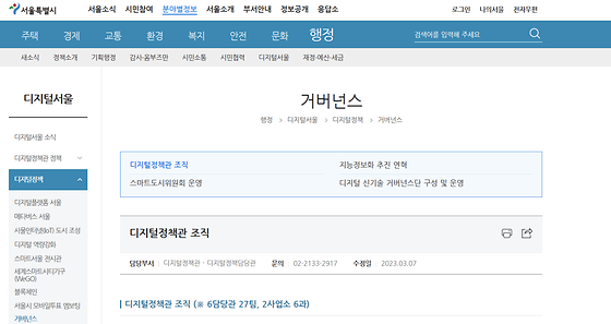 서울특별시 '거버넌스'