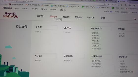 강남구청 '웹진'