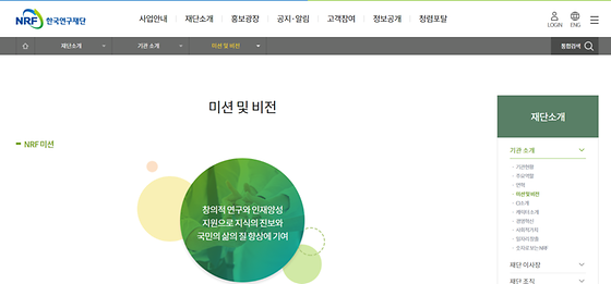 한국연구재단 '미션'