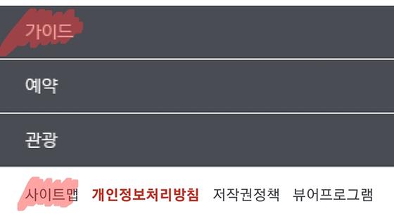 안내, 누리집 지도