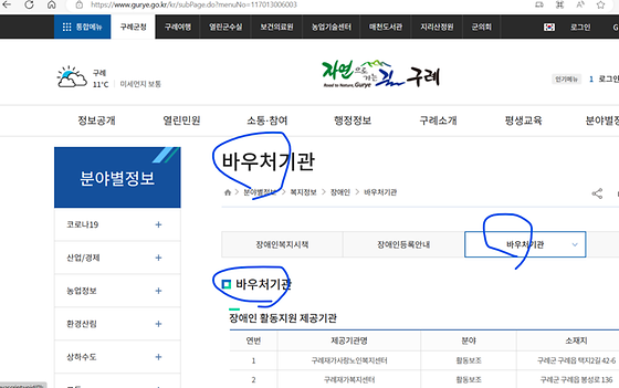 구례군청 '갤러리'