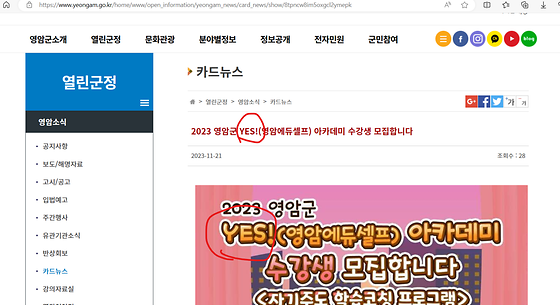 영암군 YES