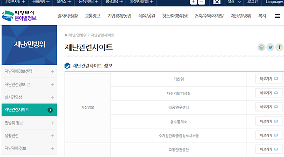 의정부시 사이트를 우리말로 바꿔주세요