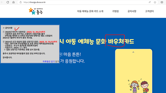 충주시청 바우처
