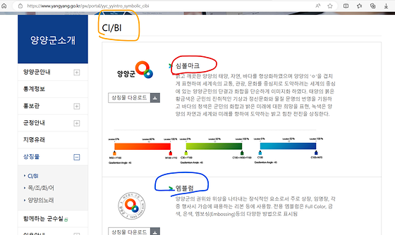 영양군청 CI,BI/엠블럼/심벌마크