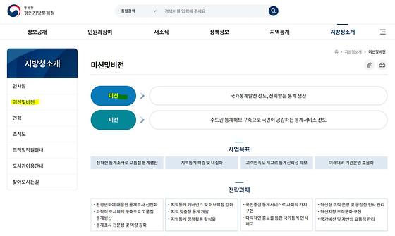 경인지방통계청- 미션