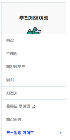울릉군청 가이드 표기